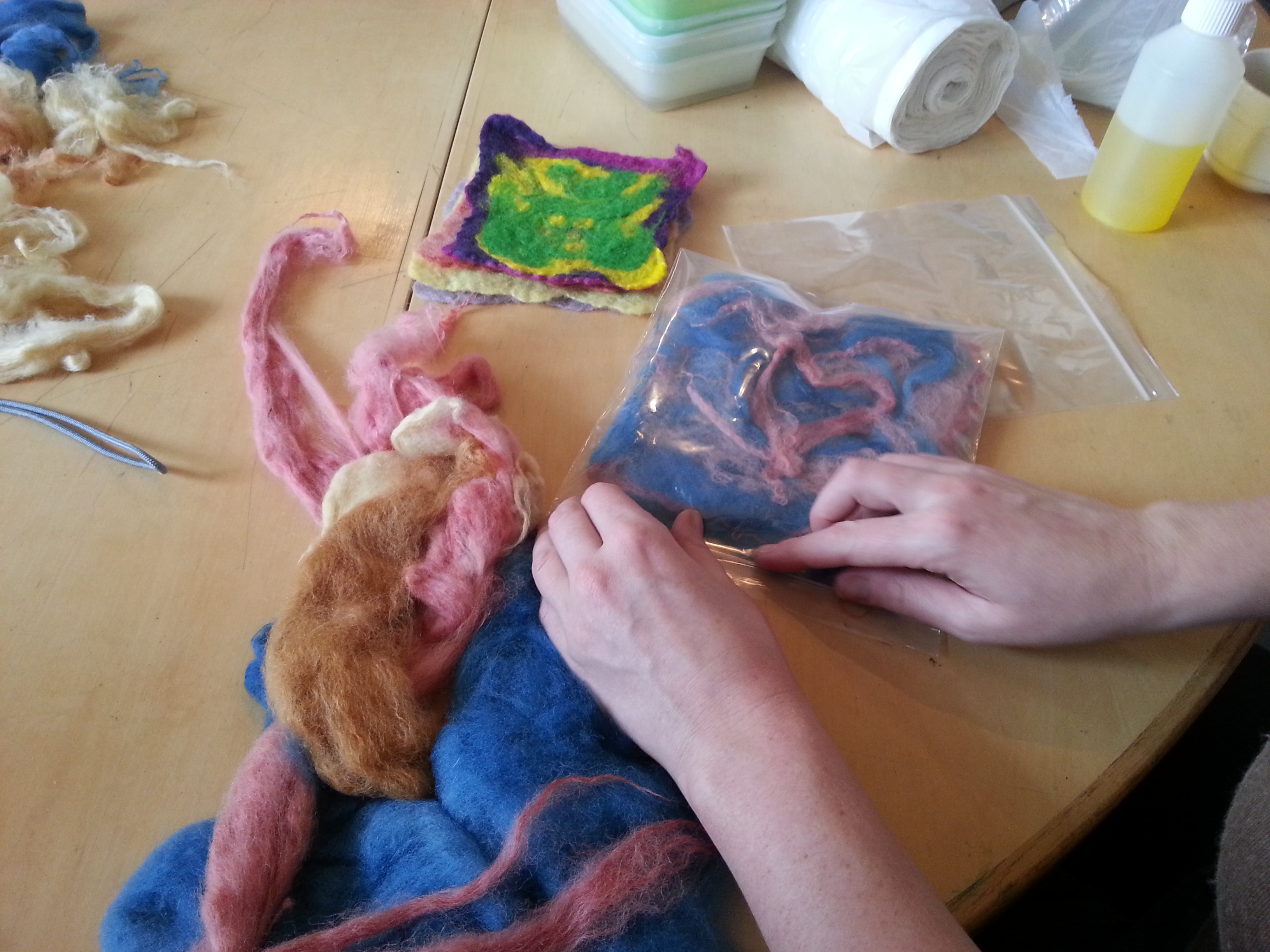 Community felting session with Debbie Tomkies of Making Futures