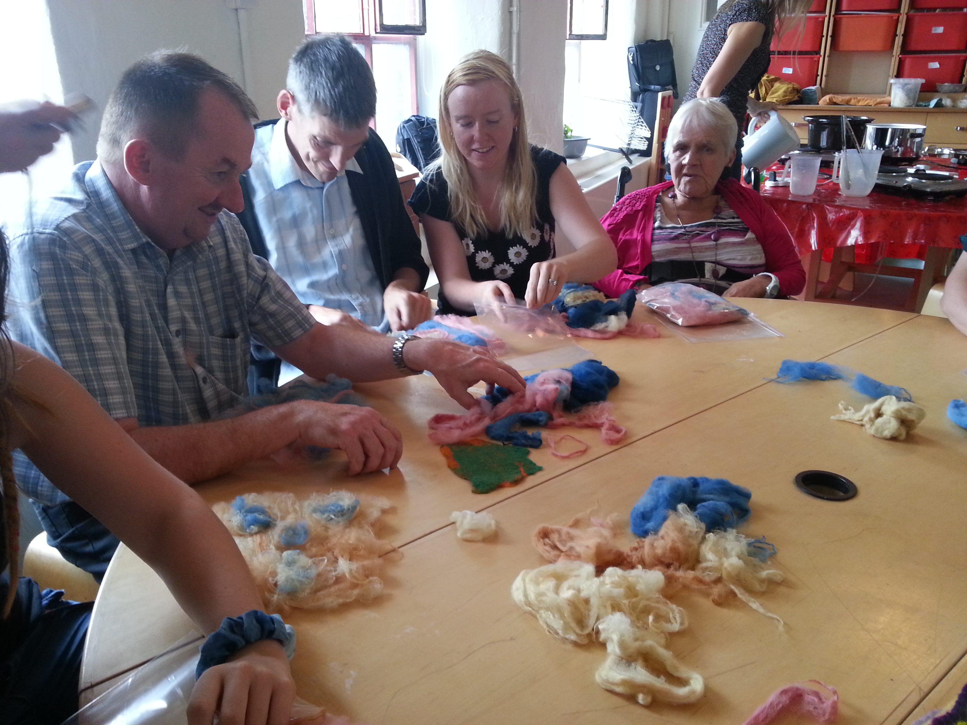 Community felting session with Debbie Tomkies of Making Futures